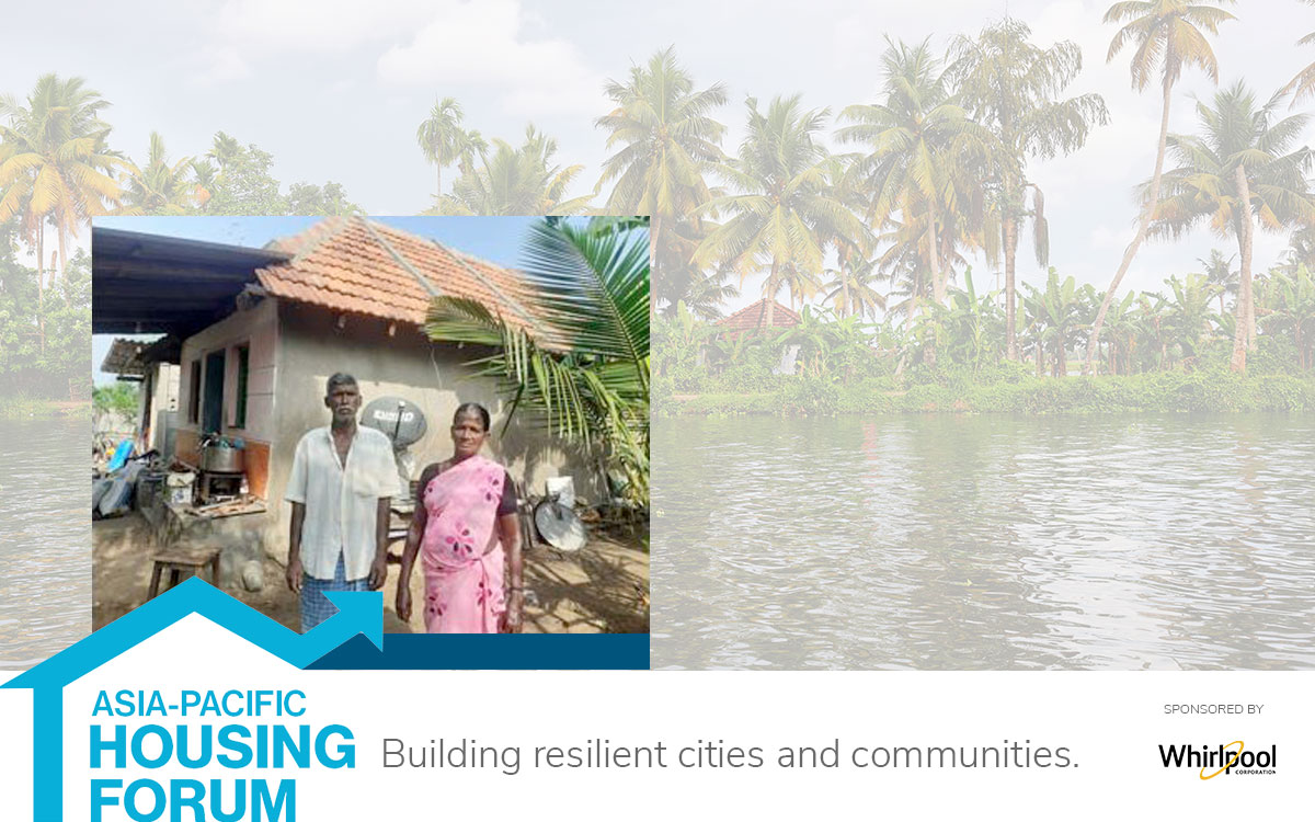Asia-Pacific Housing Forum sponsored by Whirlpool Corporation, photo features the winner of the Inspirating Practices winner, LaRaksha Social Imact Trust