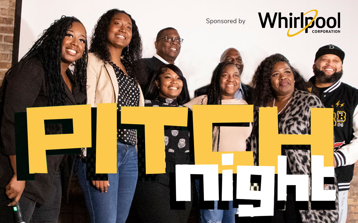 Winners and judges at the 2022 Benton Harbor Pitch Competition