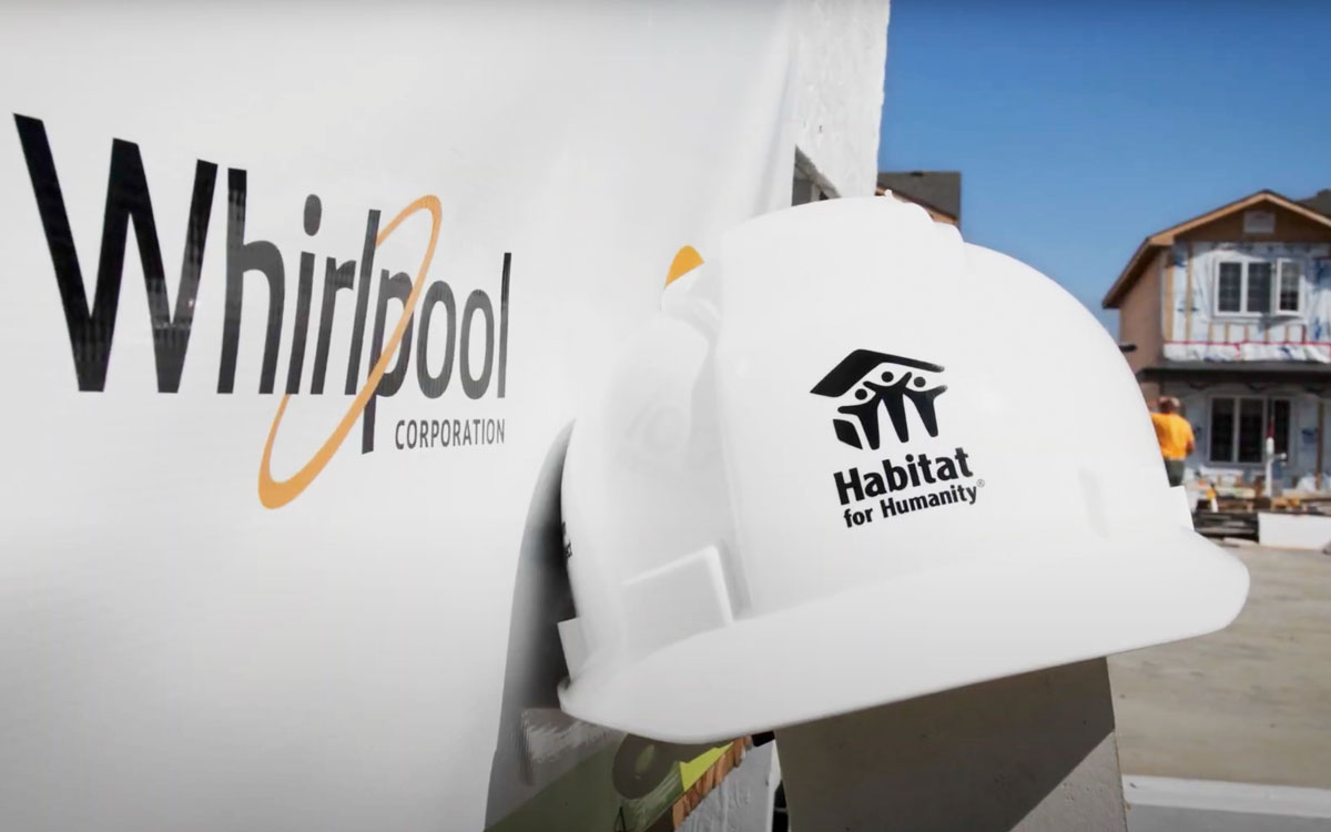 Hardhat at Whirlpool Corp Habitat build