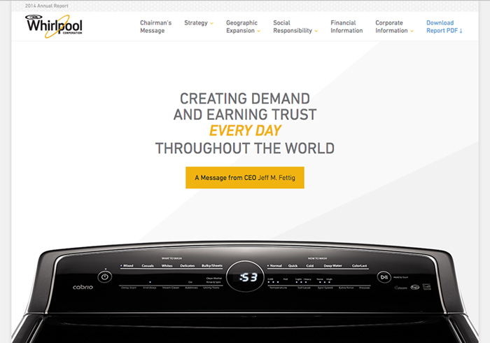 WhirlpoolCorp Annual Report Cover 2014