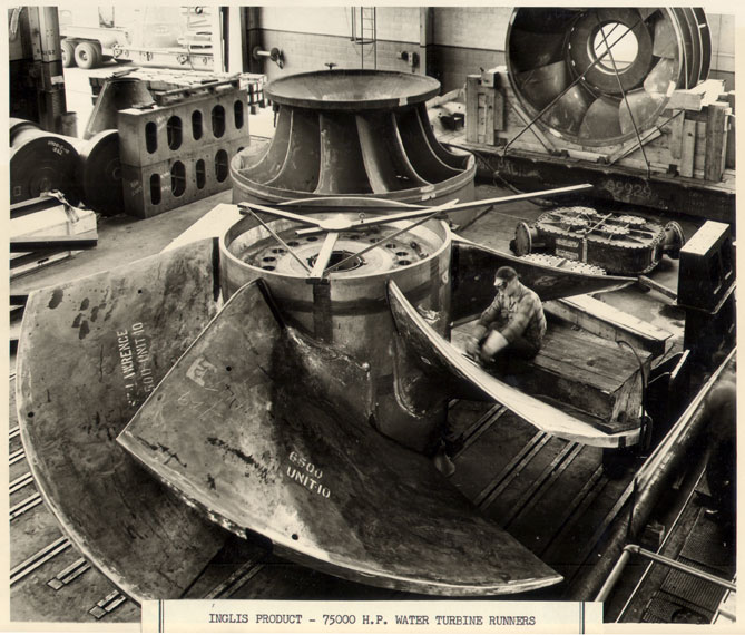 Whirlpool Canada in the 1950s, water turbine Whirlpool Canada in the 1950s, water turbine